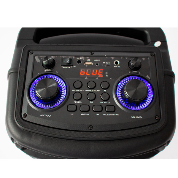 Беспроводная портативная bluetooth колонка Eltronic FIRE BOX 400 Watts арт. 20-31 с беспроводным микрофоном, LED-подсветкой и RGB светомузыкой, пультом дистанционного управления